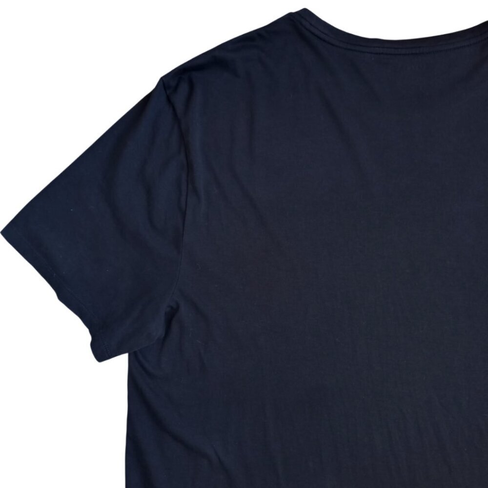 Vince Navy Blue Pima Cotton Men's T-Shirt – Short Sleeve Crewneck Tee, Size XL - Picture 4 of 6